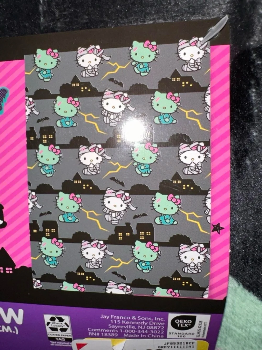 Hello Kitty Frankenstein Mummy Halloween Plush Throw Blanket, new 2026 release